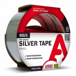 Fita Adesiva Multiuso Silver Tape 800s Prata 45x5m Adere